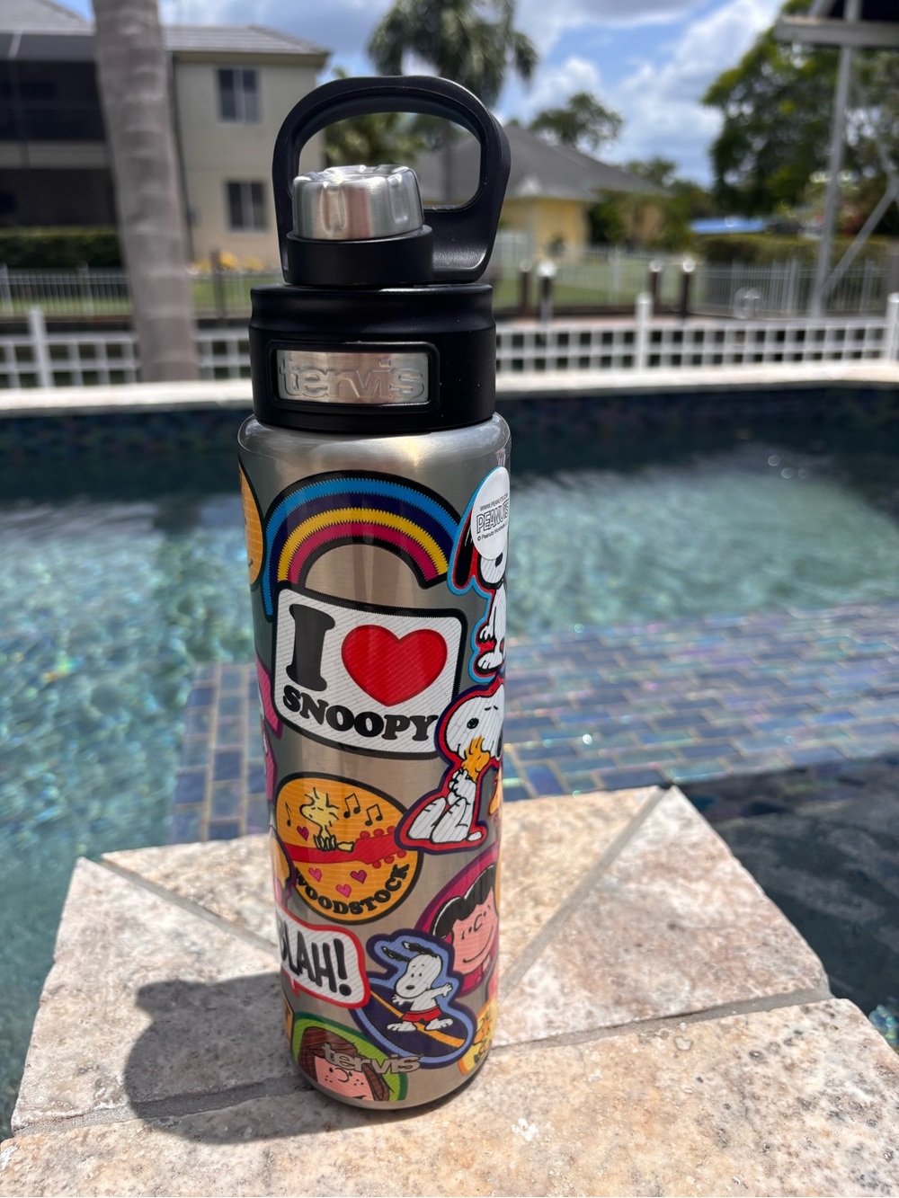 Tervis Peanuts Sticker Art Stainless Steel - 24oz Wide Mouth Bottle